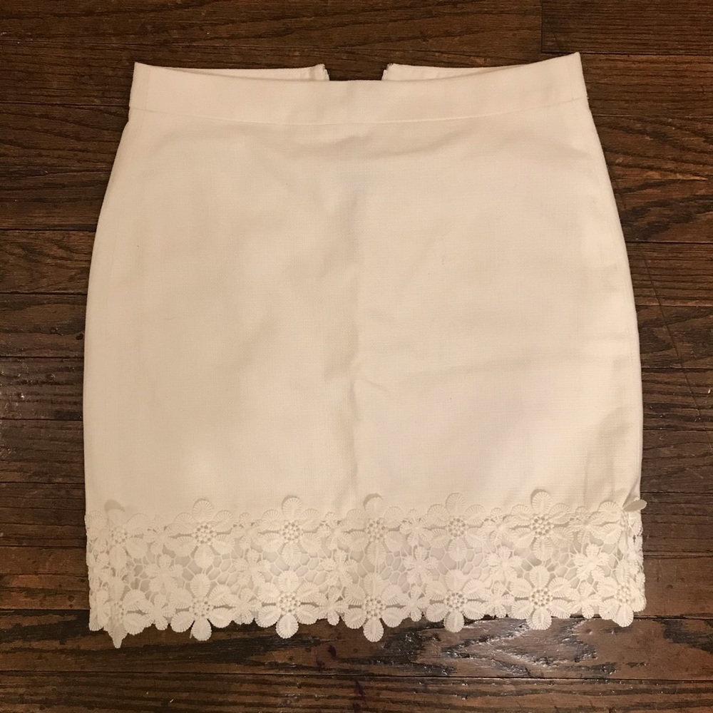 J. Crew NWT Skirt with Floral Trim